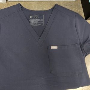 Figs Quiet Navy one pocket scrub top XXS